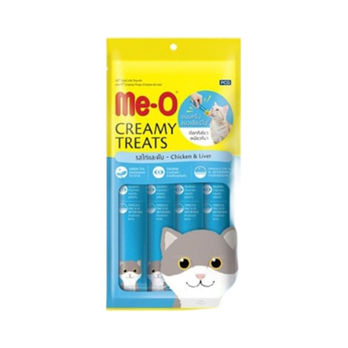 Me O Creamy Tavuk & Ciğer Kedi Ödülü (4 x 15 g)