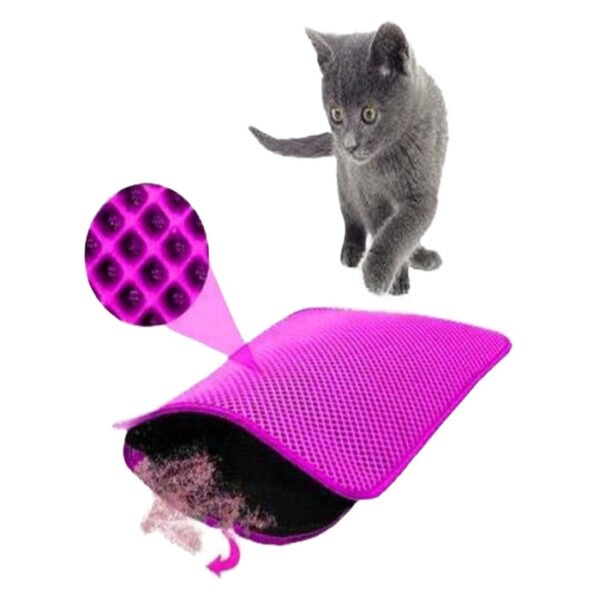 Elekli Kedi Tuvalet Önü Paspası 60 X 42 Cm (Pembe)