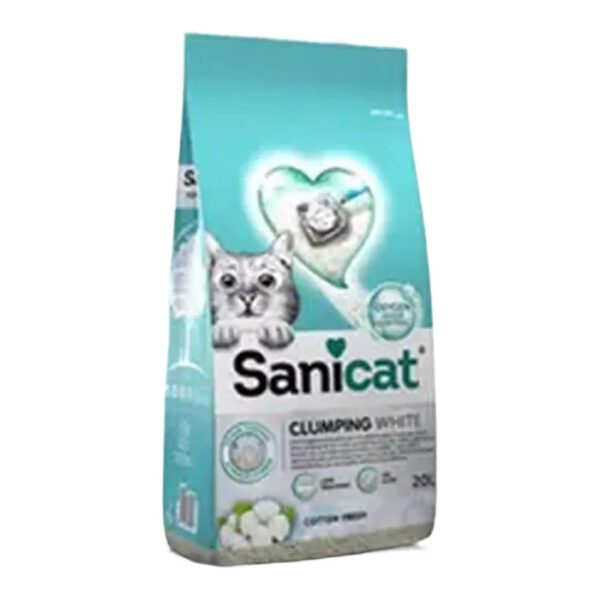 Sanicat Kedi Kumu Koku Kontrollü Topaklaşan Beyaz Tanecikli 10 Litre