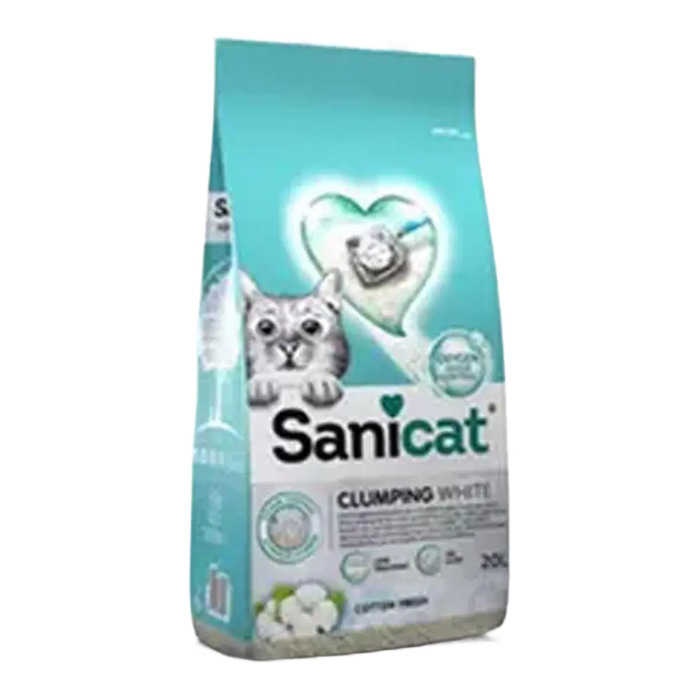 Sanicat Kedi Kumu Koku Kontrollü Topaklaşan Beyaz Tanecikli 10 Litre