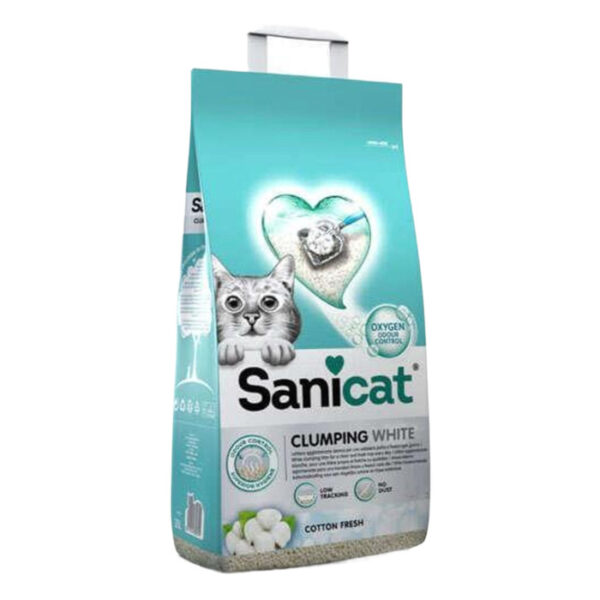 Sanicat Clumping White Topaklanan Kedi Kumu 10 L