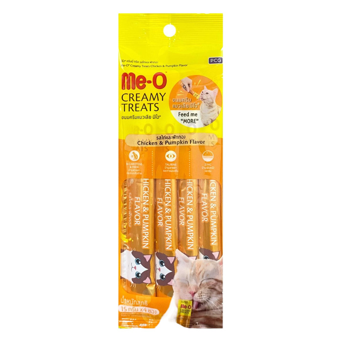 Me o Chicken & Pumpkin Flavor Cat Creamy Treats 4x15 Gr