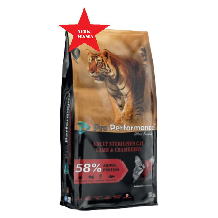Açık Pro Performance Kısır Kedi Maması Kuzu Etli&kızılcıklı 1 Kg