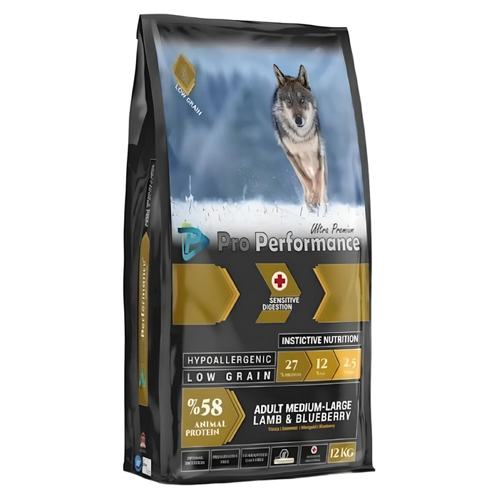Açık Yetişkin Köpek Kuru Maması Kuzu yaban Mersini Ultra Premium Orta büyük Irk Medium large