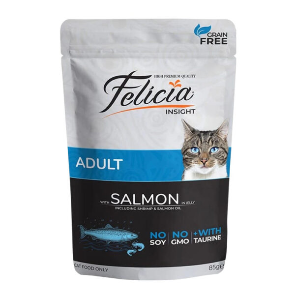 Jöle İçinde Somonlu Taurinli Tahılsız Yetişkin Kedi Konservesi 85 Gr