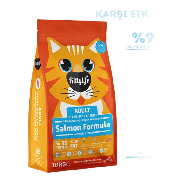 Kısırlaştırılmış Somonlu Yetişkin Kedi Maması 10 Kg