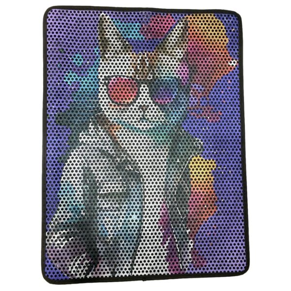 Elekli Kedi Paspası Baskılı 60x80 Cm