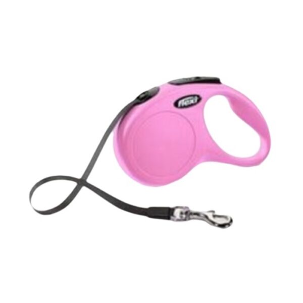 New Classic Otomatik Şerit Köpek Gezdirme Tasma S Pembe 5 Mt