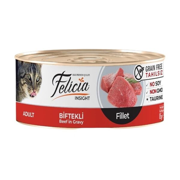 Felicia Tahılsız Biftekli Fileto Kedi Konservesi 85 Gr