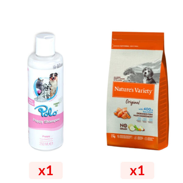 1 Adet Puppy Pudra Kokulu Yavru Köpek Şampuan & 1 Adet Dog No Grain Juiıor Salmon Yavru Köpek